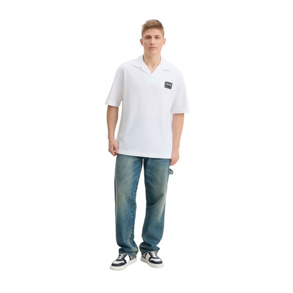 Versace Jeans Couture White Relaxed Polo Shirt – Effortless Minimalism